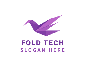 Purple Origami Bird logo