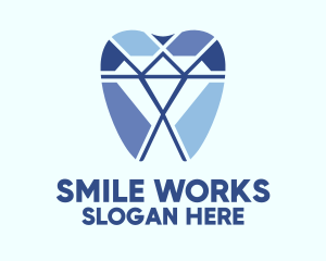 Diamond Dental Dentist Tooth Logo