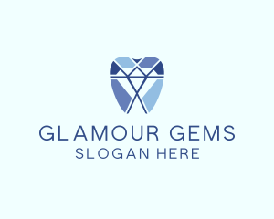 Diamond Dental Dentist Tooth logo design