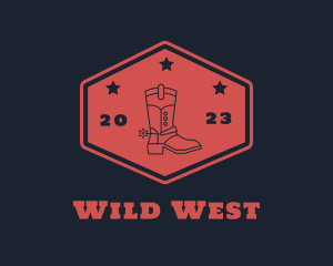 Cowboy Western Boots logo design