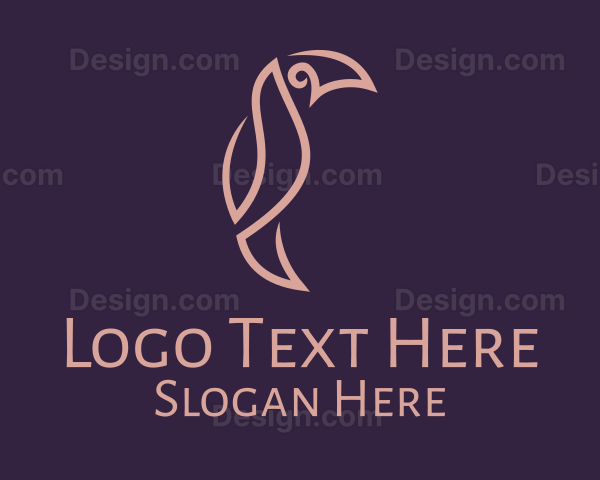 Linear Toucan Bird Logo