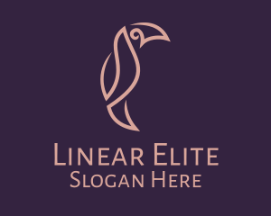 Linear Toucan Bird logo