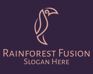 Linear Toucan Bird logo