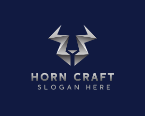 Modern Metallic Horns logo design