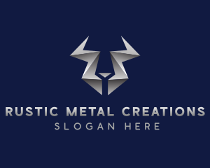 Modern Metallic Horns logo design