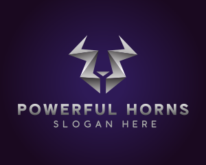 Modern Metallic Horns logo design