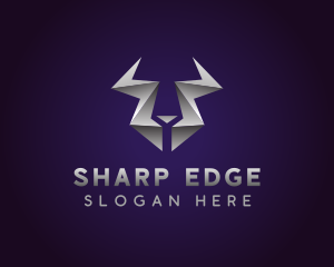 Modern Metallic Horns logo design