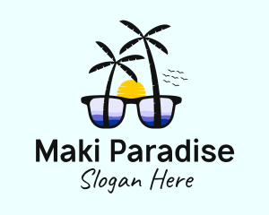 Tropical Ocean Sunglasses  logo design