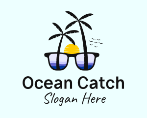 Tropical Ocean Sunglasses  logo design