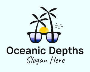 Tropical Ocean Sunglasses  logo design