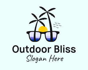 Tropical Ocean Sunglasses  logo design