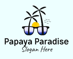 Tropical Ocean Sunglasses  logo design