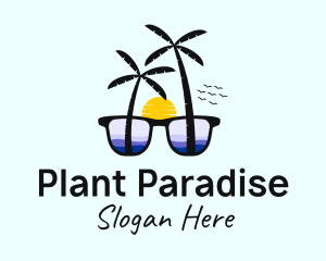 Tropical Ocean Sunglasses  logo design