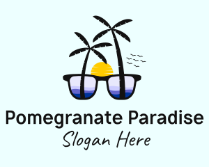 Tropical Ocean Sunglasses  logo design