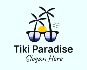 Tropical Ocean Sunglasses  logo design