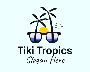 Tropical Ocean Sunglasses  logo design