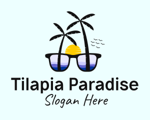 Tropical Ocean Sunglasses  logo design