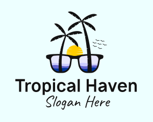 Tropical Ocean Sunglasses  logo design