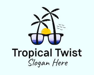 Tropical Ocean Sunglasses  logo design