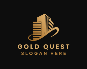 Gold High Rise Building logo design