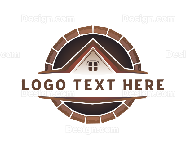 Brick Tiles Roofing Logo