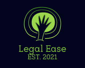 Green Eco Hand logo