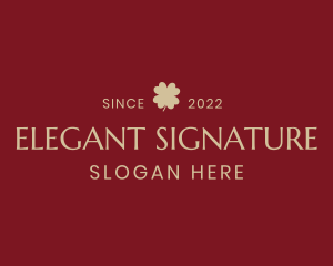 Elegant Organic Wordmark logo design