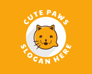 Cat Chat SMS logo design