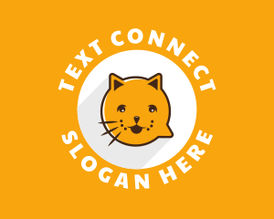 Cat Chat SMS logo design