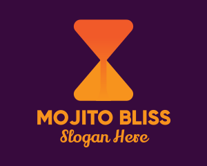 Orange Cocktail Hourglass logo