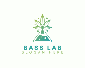 Marijuana Flask Laboratory logo design