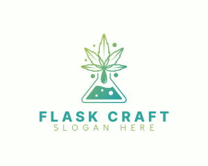 Marijuana Flask Laboratory logo design