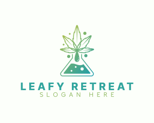 Marijuana Flask Laboratory logo design