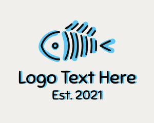 Blue Fish Bone  logo