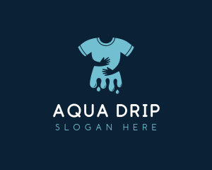 Hug T-shirt Dripping Laundry logo design