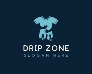 Hug T-shirt Dripping Laundry logo design