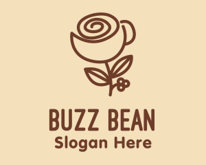 Flower Coffee Cup logo design