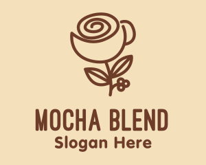 Flower Coffee Cup logo design