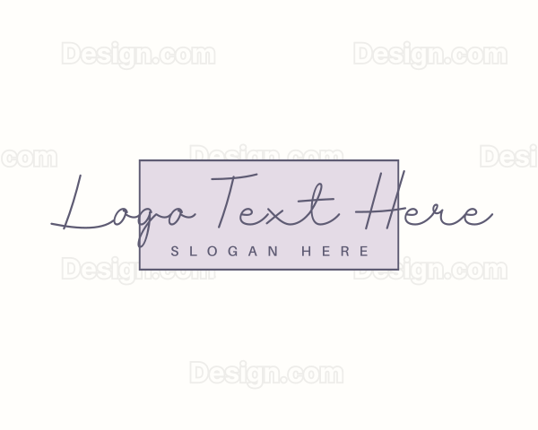 Elegant Feminine Cursive Logo