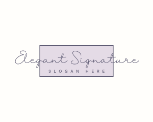 Elegant Feminine Cursive  logo design