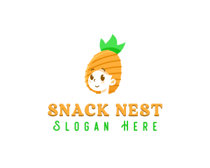 Pineapple Woman Food logo design