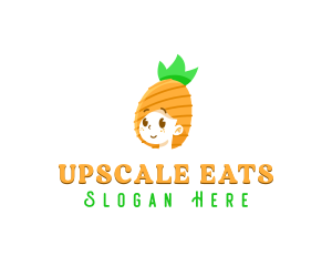 Pineapple Woman Food logo design