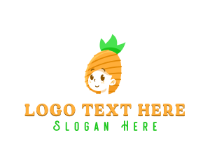 Food - Pineapple Woman Food logo design