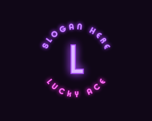 Neon Lights Signage Casino logo design