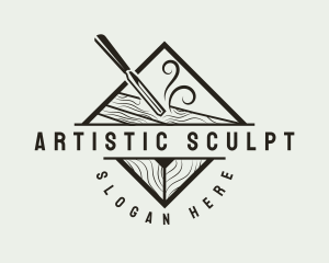 Wood Carving Chisel logo design