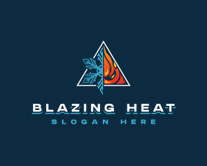 HVAC Heating Cooling logo design