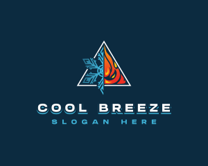 HVAC Heating Cooling logo design