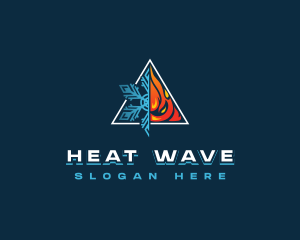 HVAC Heating Cooling logo design