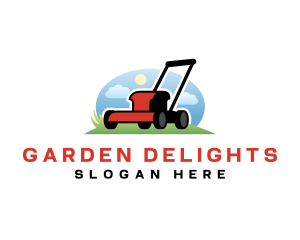 Lawn Mower Yard Grass logo design