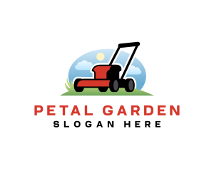 Lawn Mower Yard Grass logo design